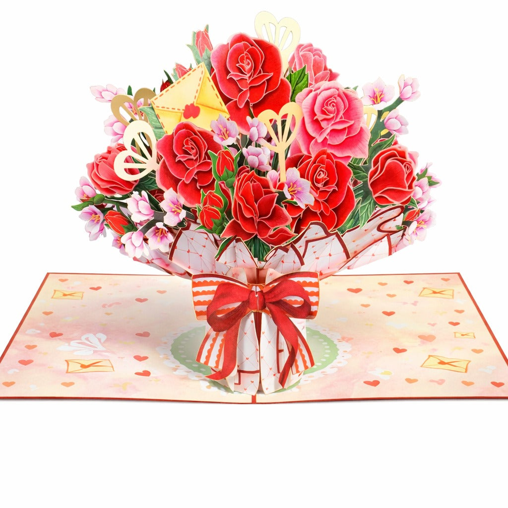 Popcard com Ramo de Flores